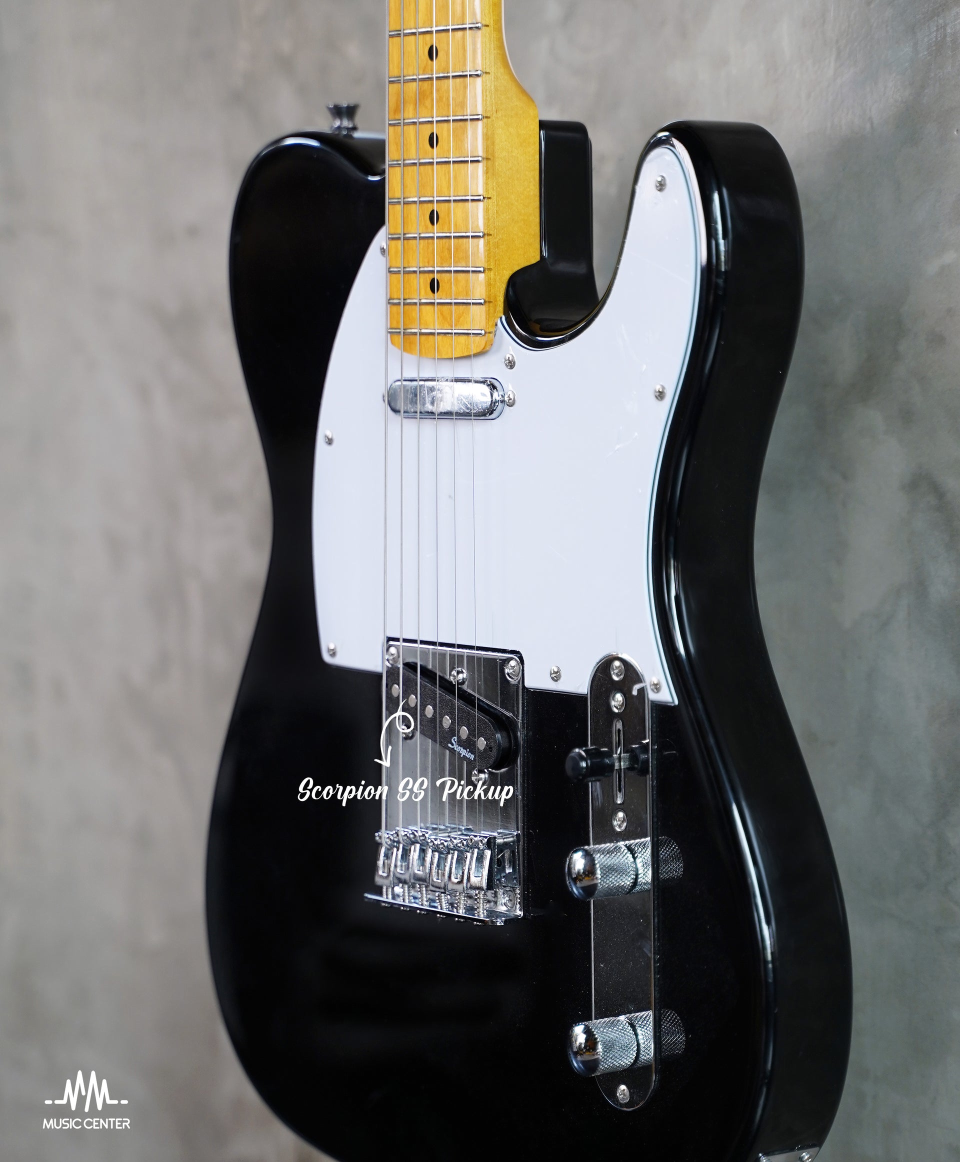 Scorpion ST130 Electric Guitar Telecaster, Black