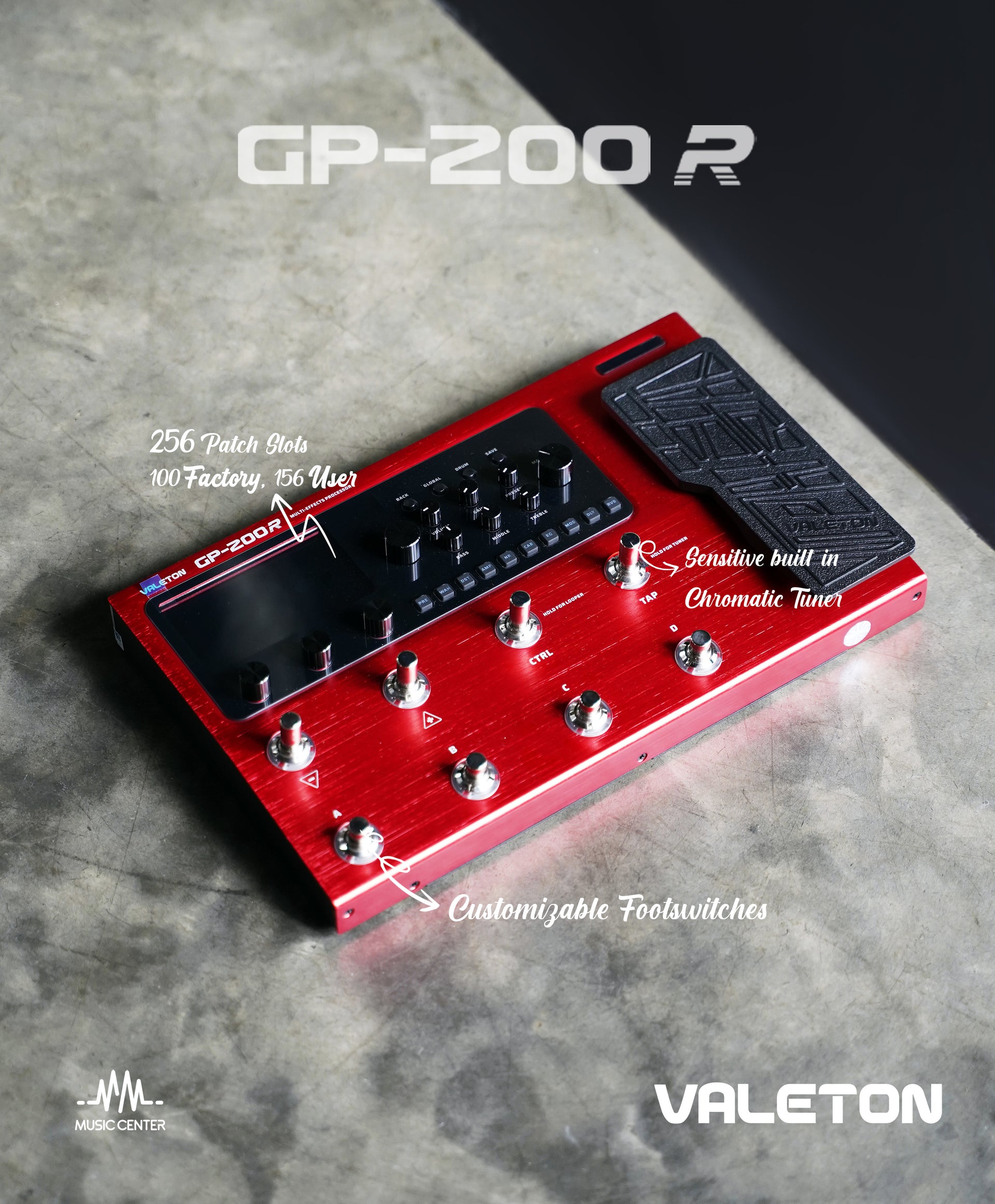 VALETON GP200R Multi Effects, RED