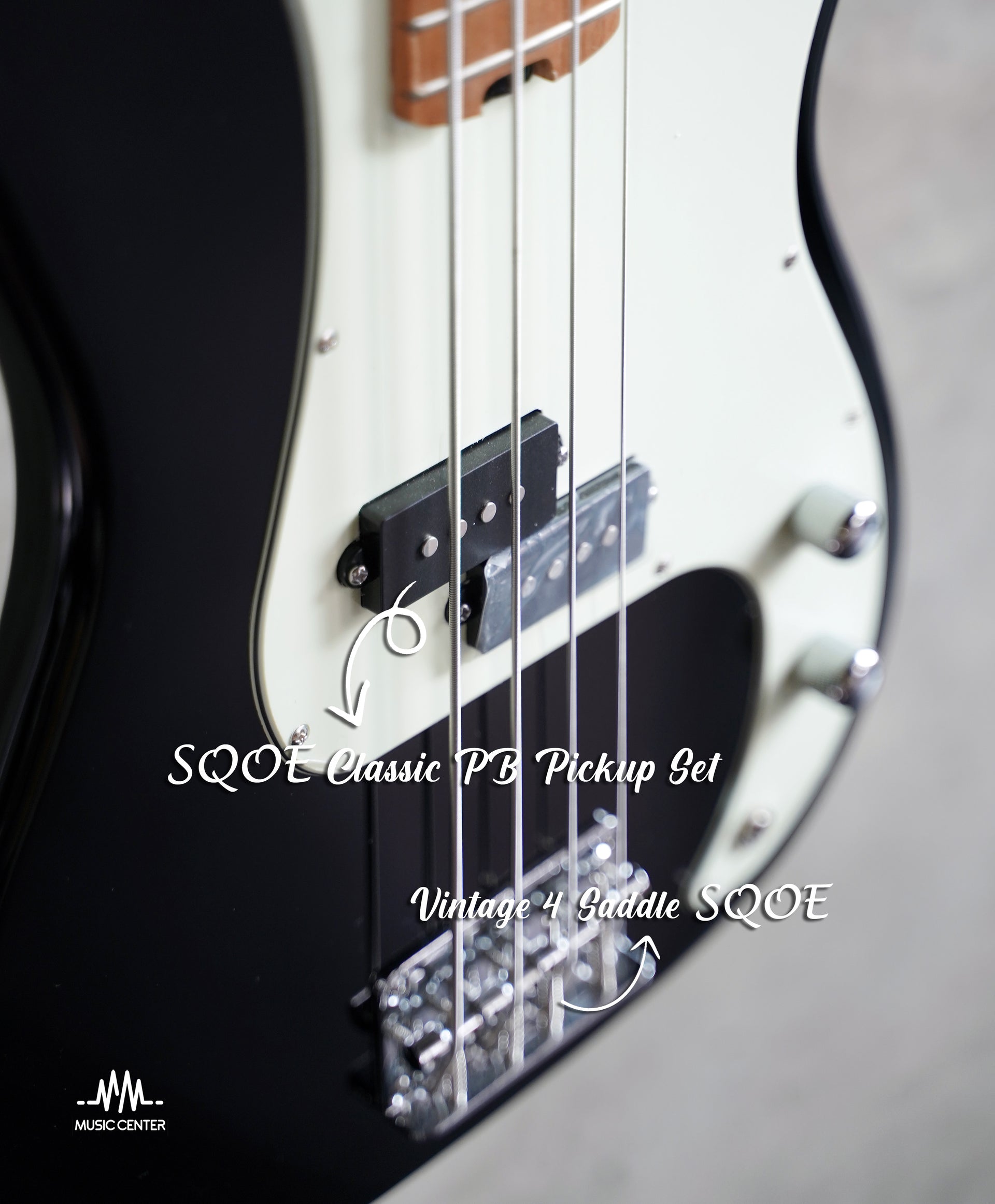 SQOE SPB600 Electric Bass, Black