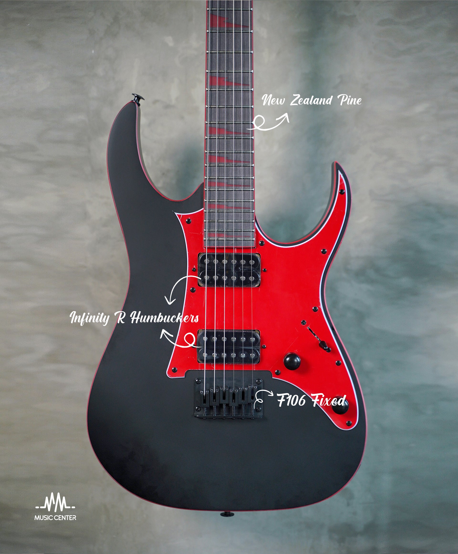 Ibanez Gio GRG131DX-BKF Electric Guitar, Black Flat