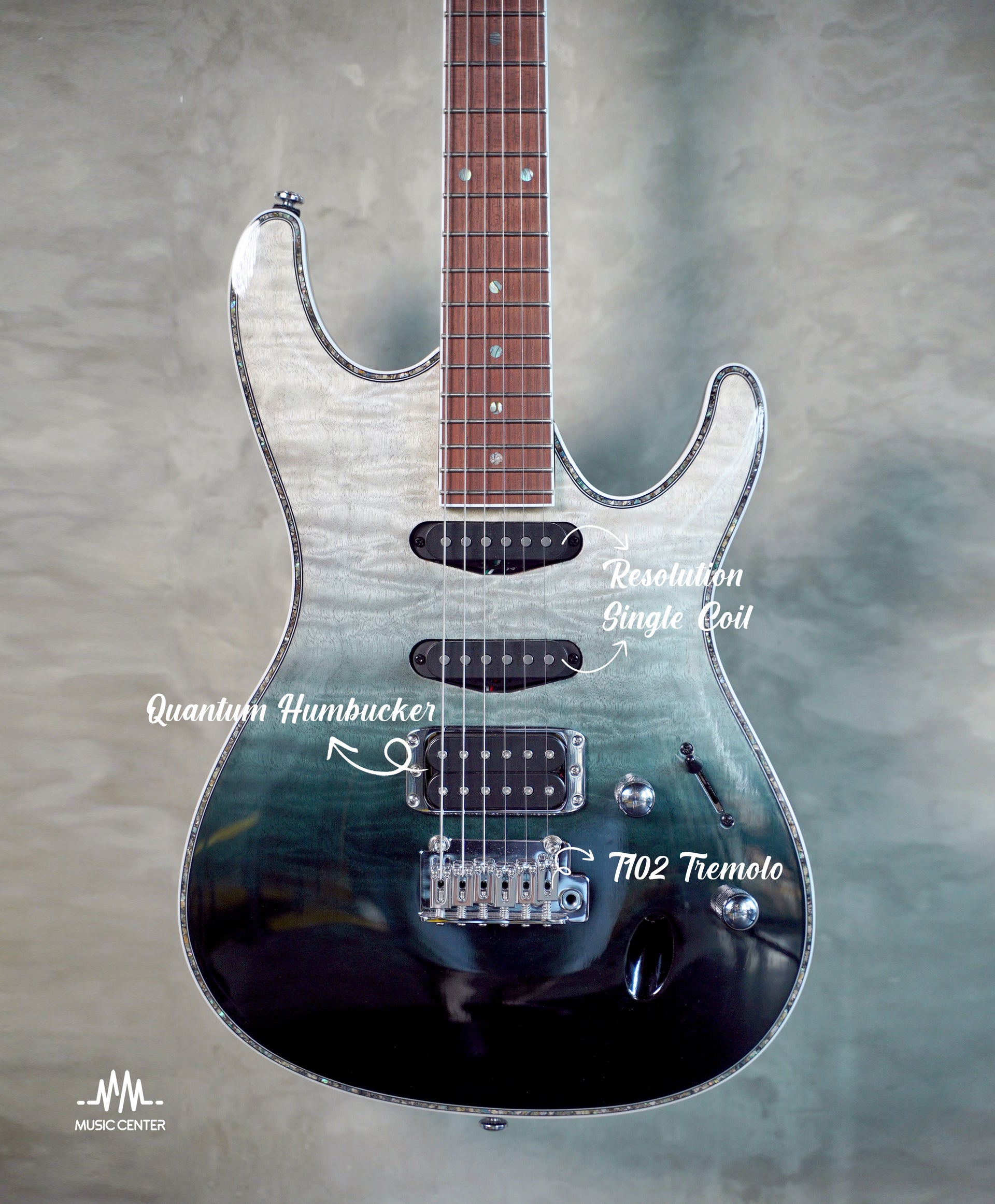 Ibanez SA360NQM-BMG Electric Guitar In Black Mirage Gradation