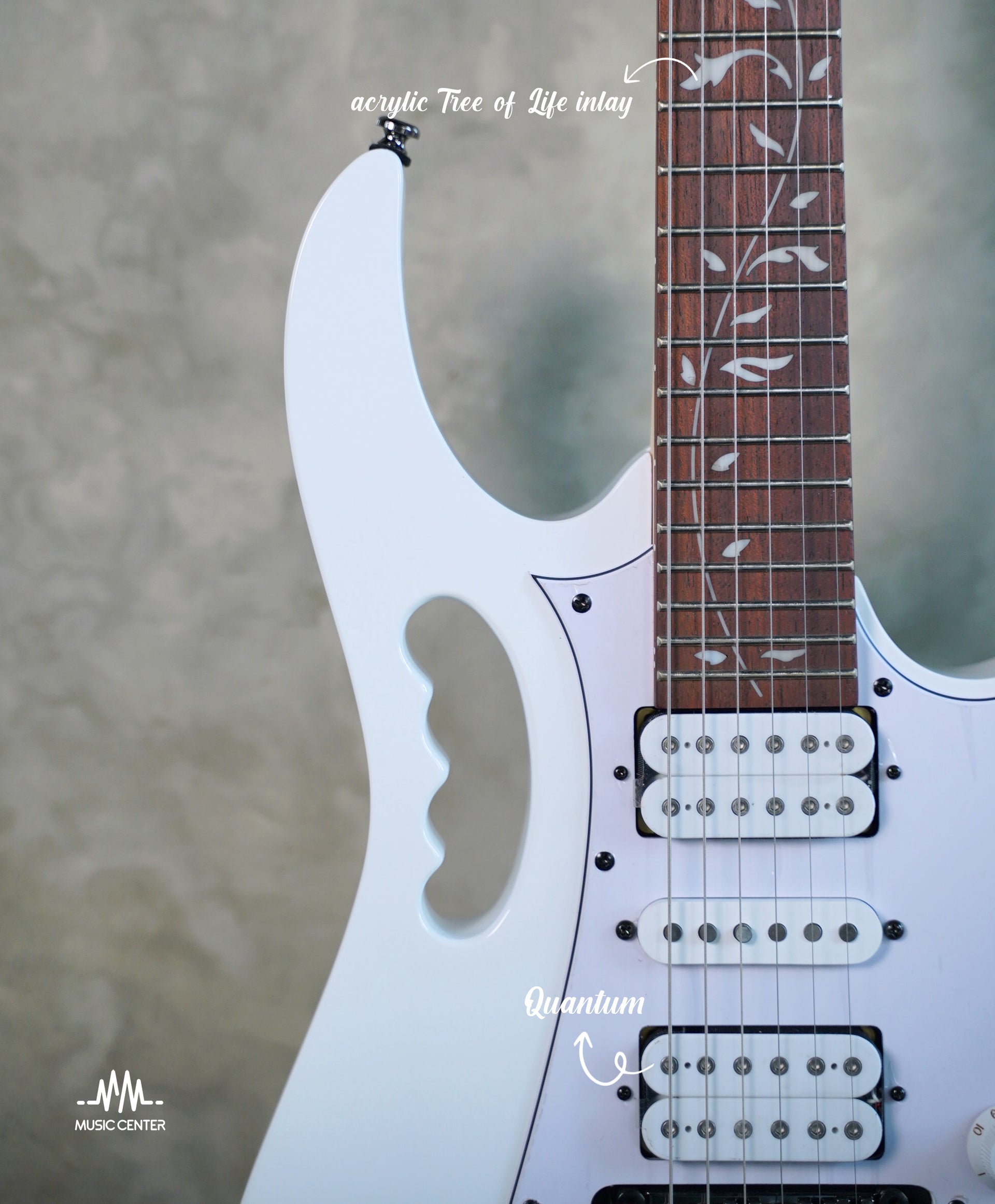 Ibanez JEM-JR Steve Vai Signature Electric Guitar, White