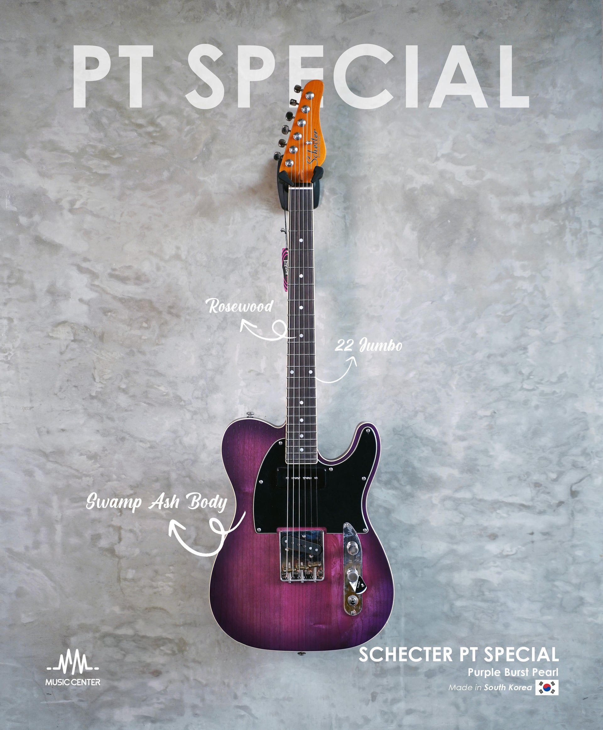 Schecter PT Special Tele, Purple Burst Pearl