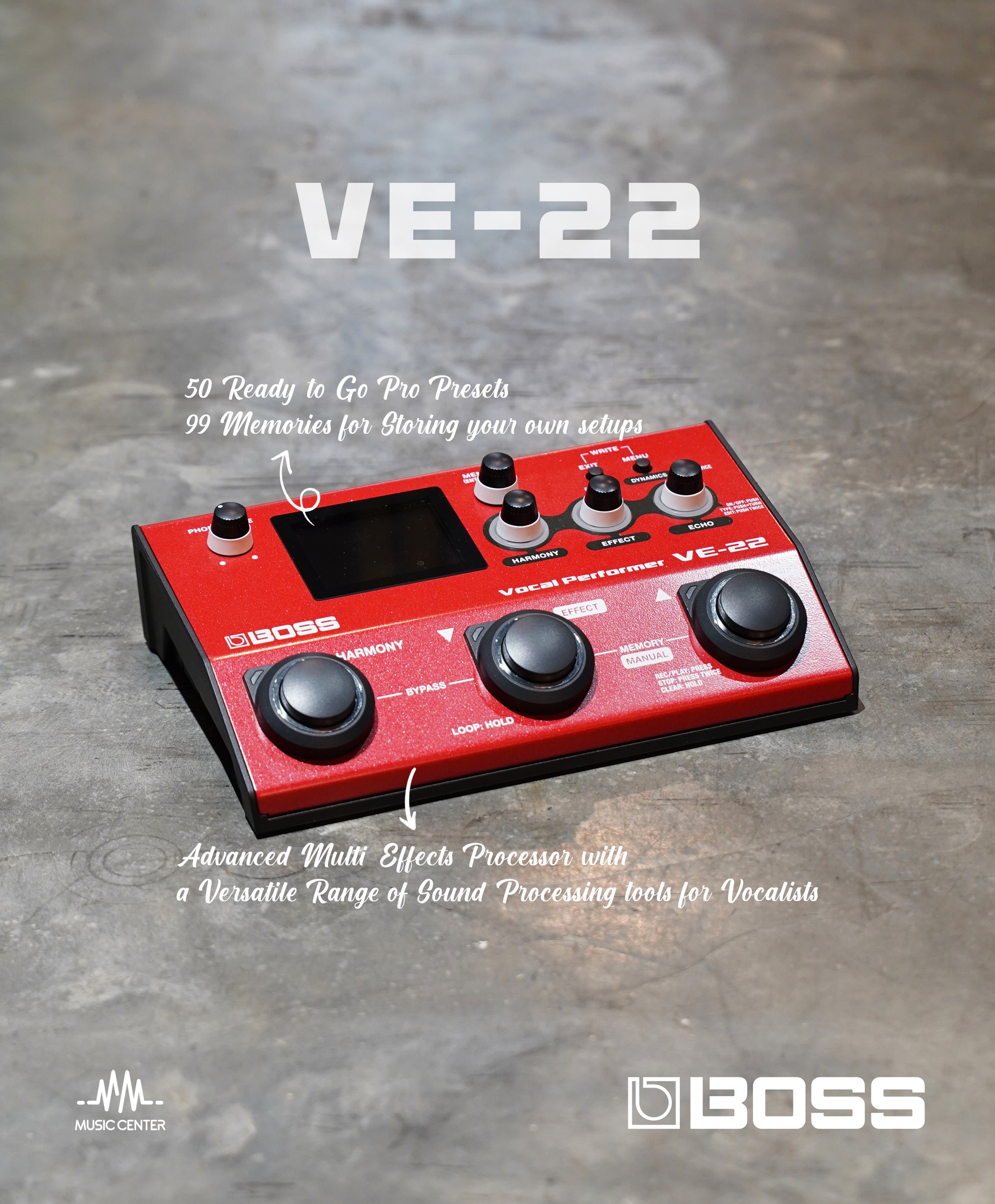 BOSS VE-22 Vocal Performer Pedal