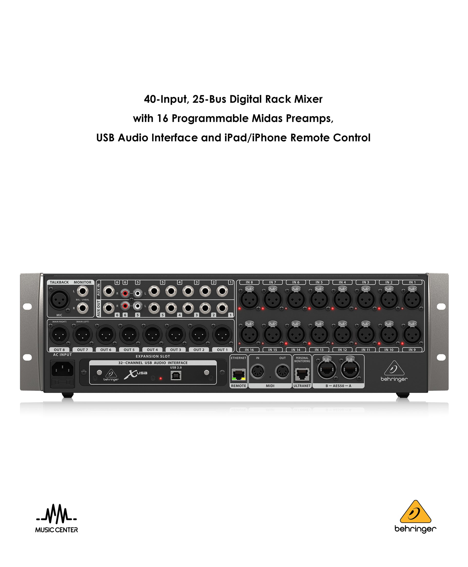 Behringer X32 40 Channel Rackmount Digital Mixer
