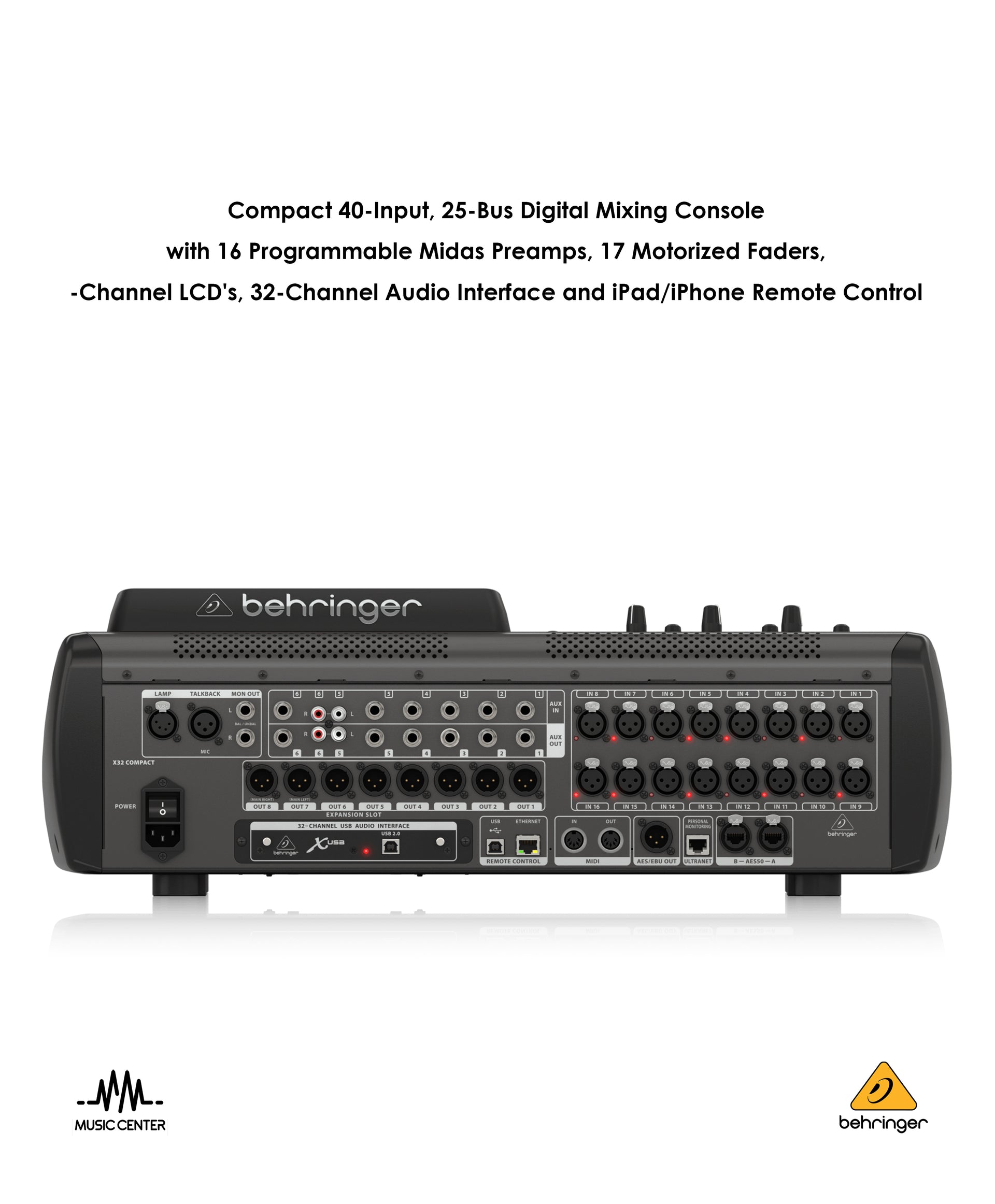 Behringer X32 Compact 40 Channel Digital Mixer